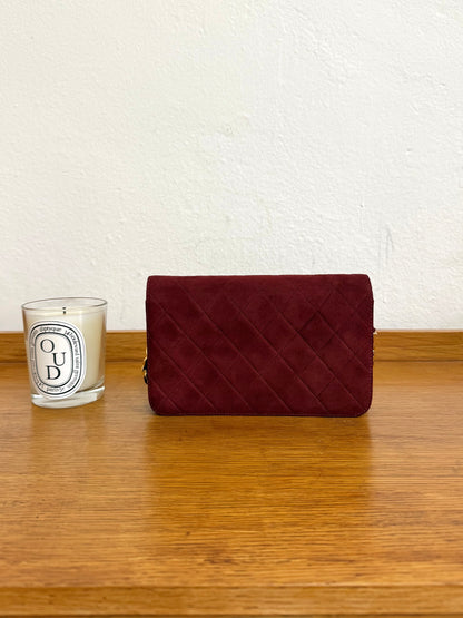 CHANEL SUEDE BORDEAUX WOC