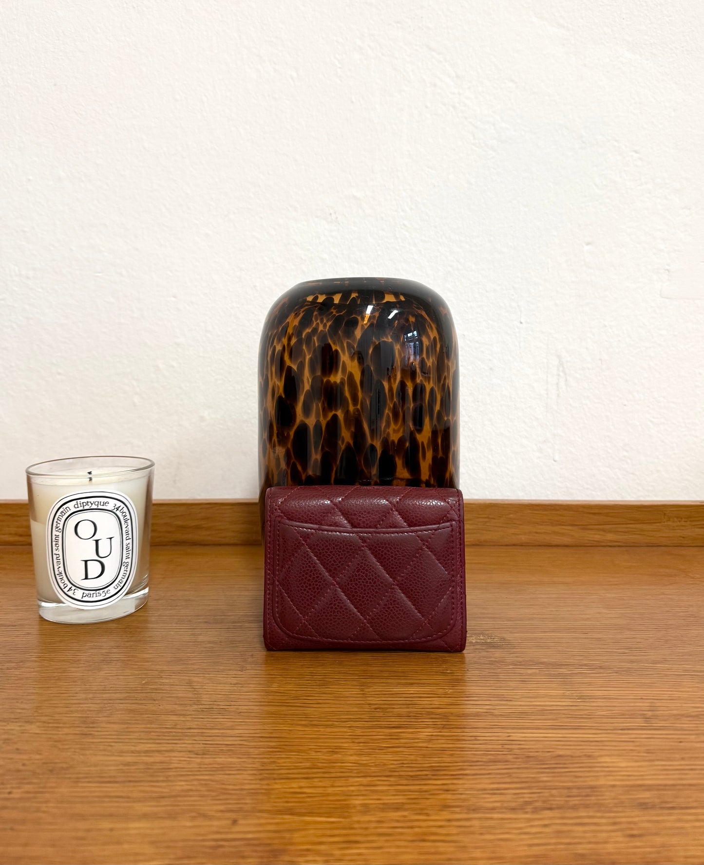 CHANEL CAVIAR MINI WALLET BURGUNDY