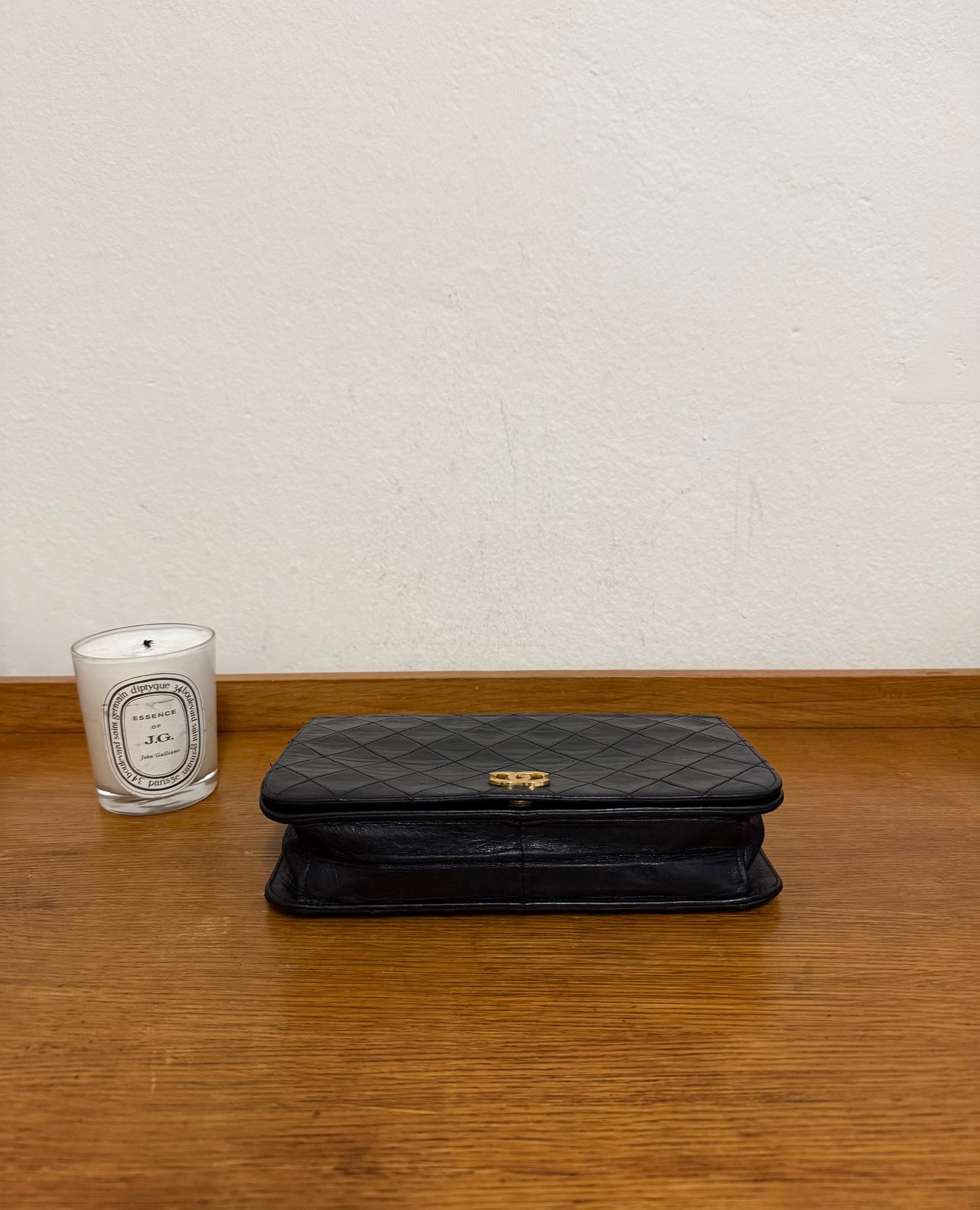CHANEL FULL FLAP LAMBSKIN BLACK