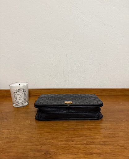 CHANEL FULL FLAP LAMBSKIN BLACK