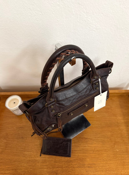 BALENCIAGA FIRST “SMALL CITY” BAG BROWN