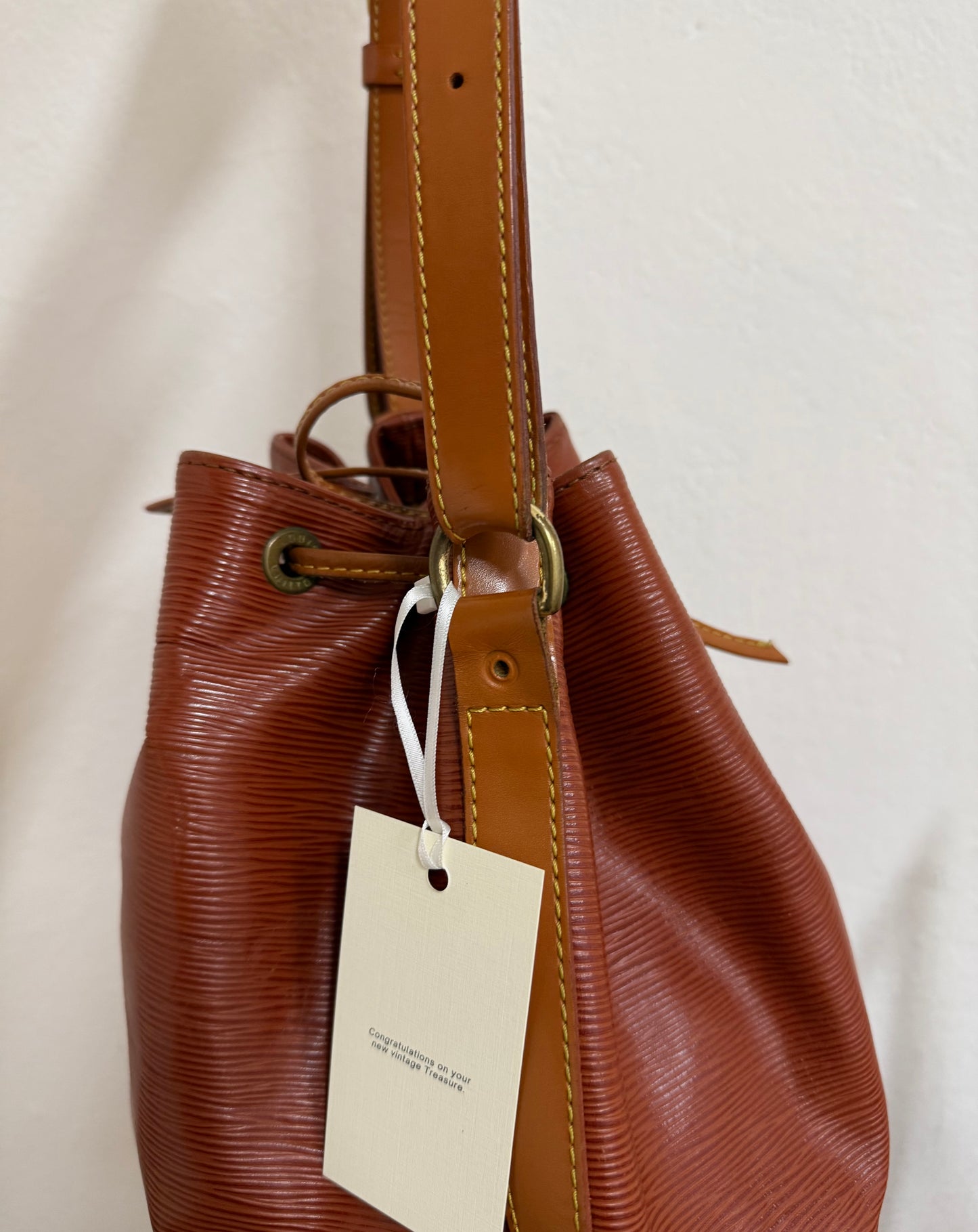 LOUIS VUITTON EPI NOÉ BROWN BUCKET BAG