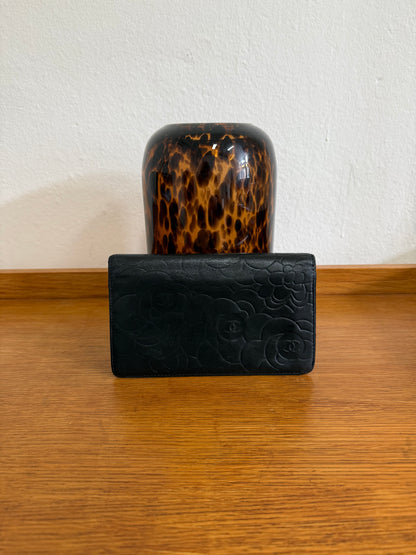 CHANEL CAMELLIA WALLET BLACK SERIES 11