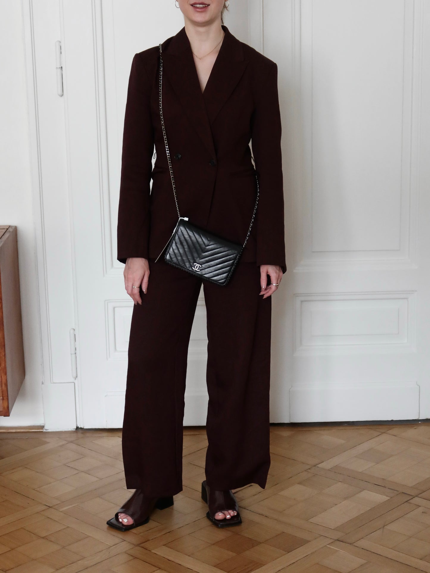 CHANEL WOC BLACK LAMBSKIN SILVER HW