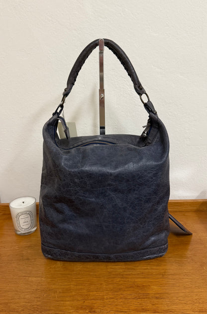 BALENCIAGA DAY “HOBO CITY” BAG GREY-BLUE