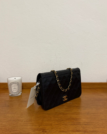 CHANEL FULL FLAP LAMBSKIN BLACK