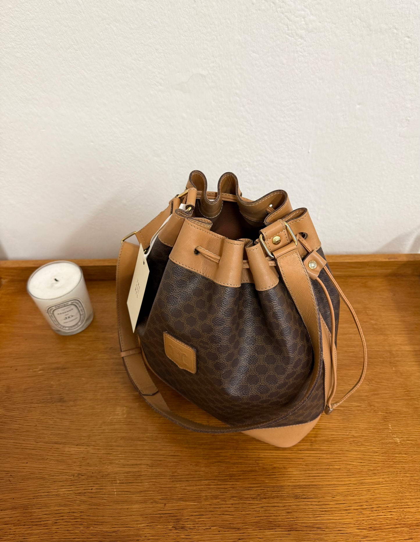 CELINE MACADAM BUCKET BAG & POUCH