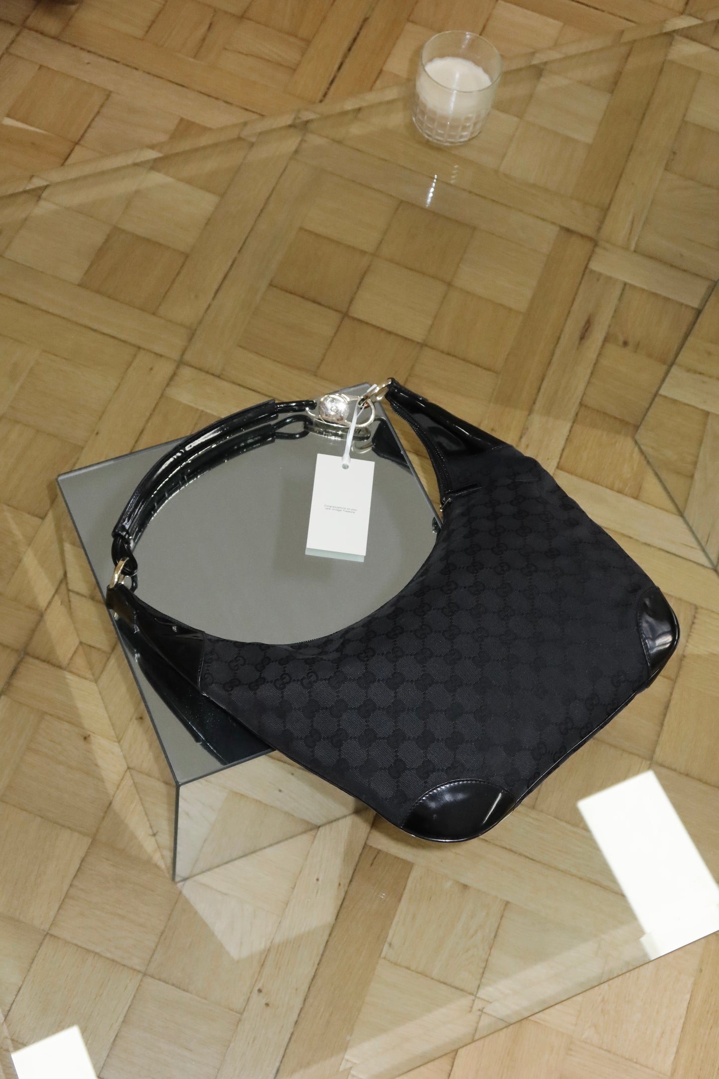 GUCCI HALF MOON HOBO BLACK BAG