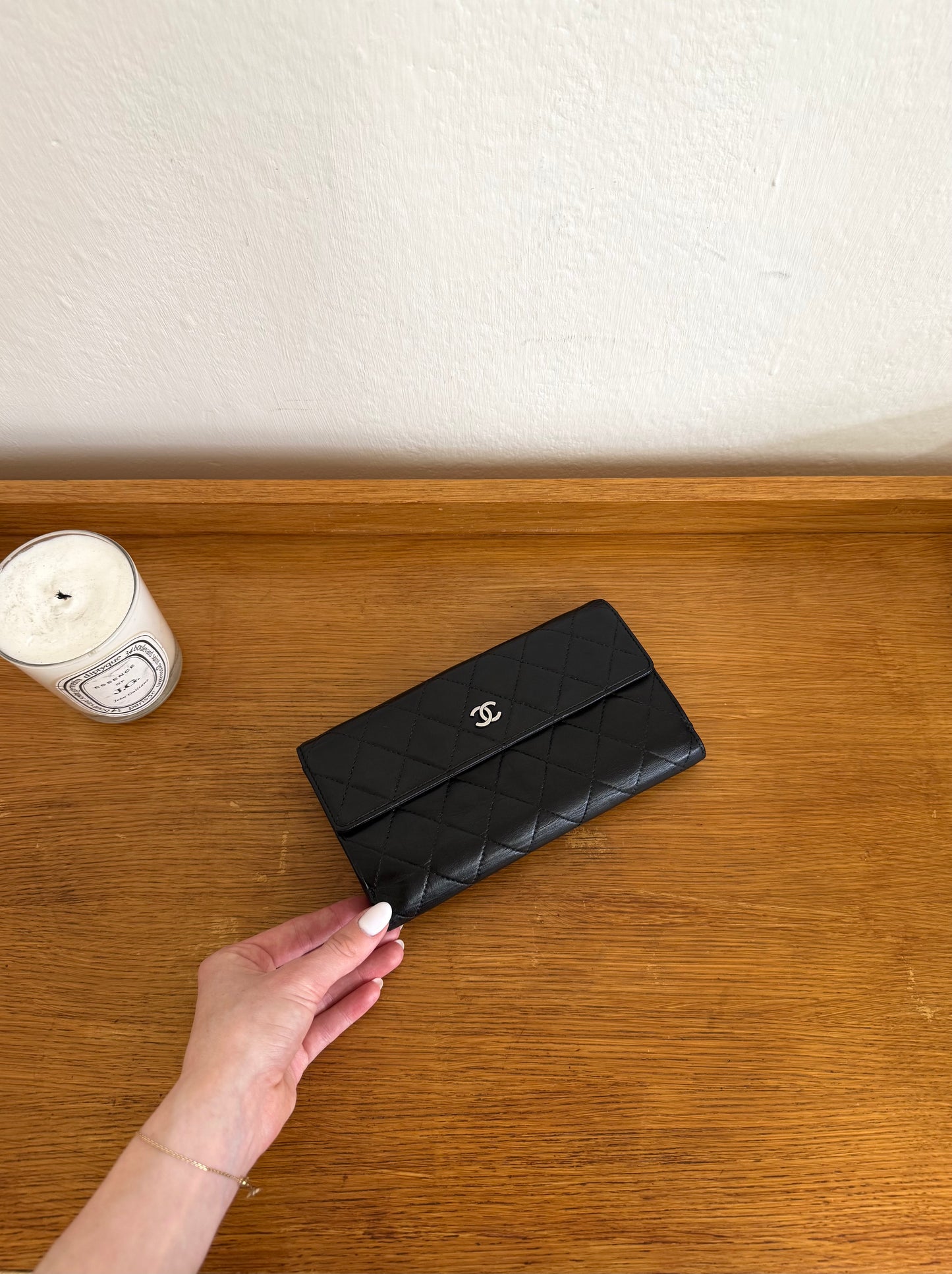 SERIES 14 CHANEL MATELASSE LONG WALLET BLACK