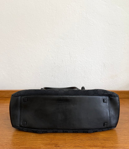 GUCCI GG SHOULDER BAG BLACK WITH POUCH