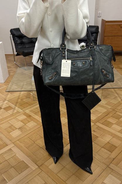 BALENCIAGA CITY BAG GREY-GREEN