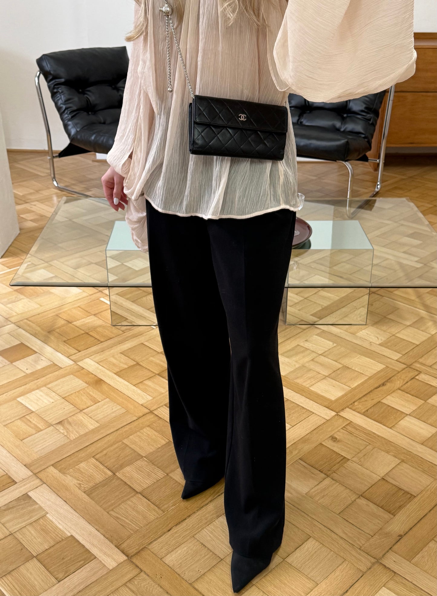 SERIES 14 CHANEL MATELASSE LONG WALLET BLACK