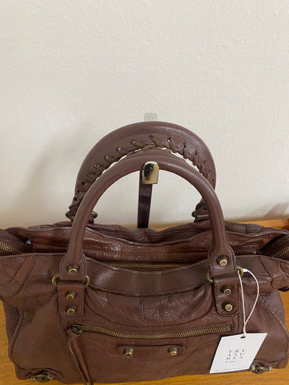 BALENCIAGA CITY BAG IN DARK BROWN