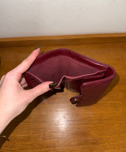 CHANEL CAVIAR LONG WALLET BURGUNDY