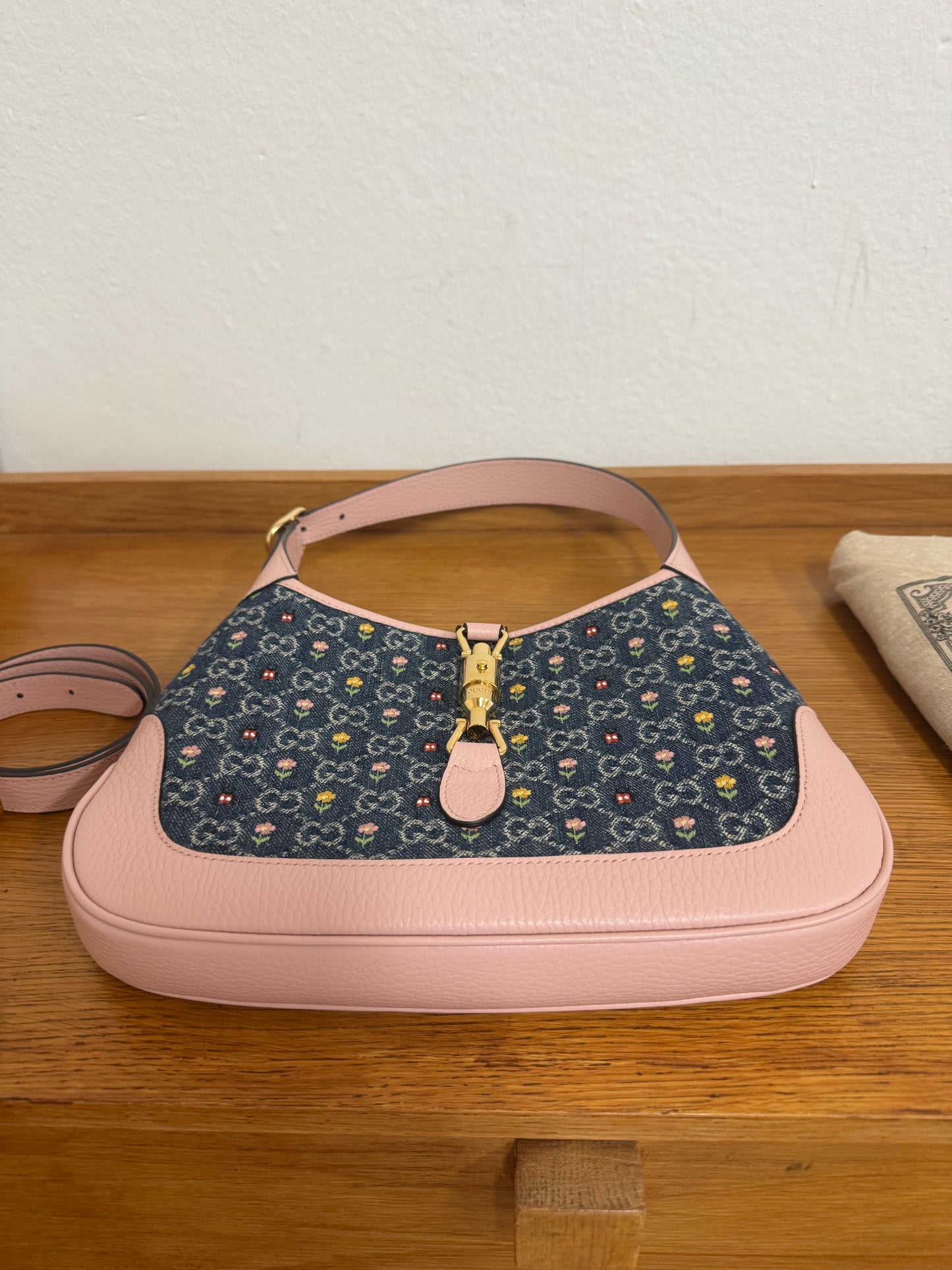 GUCCI JACKIE 1961 FLORAL DENIM