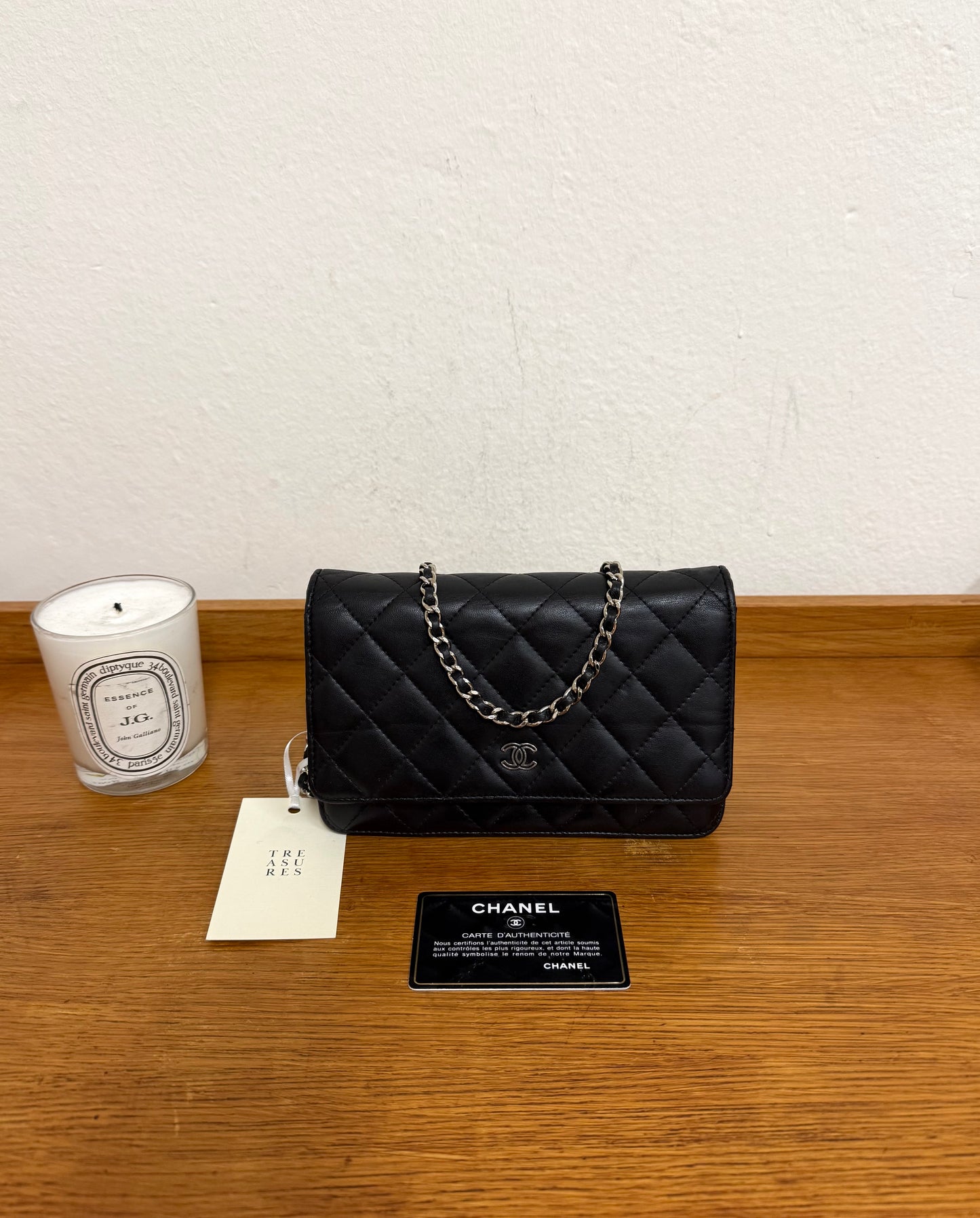 CHANEL WOC BLACK LAMBSKIN
