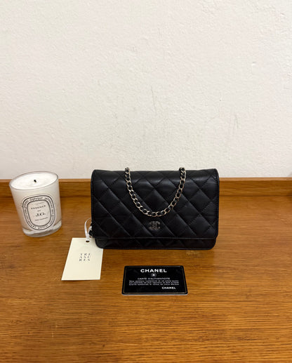 CHANEL WOC BLACK LAMBSKIN