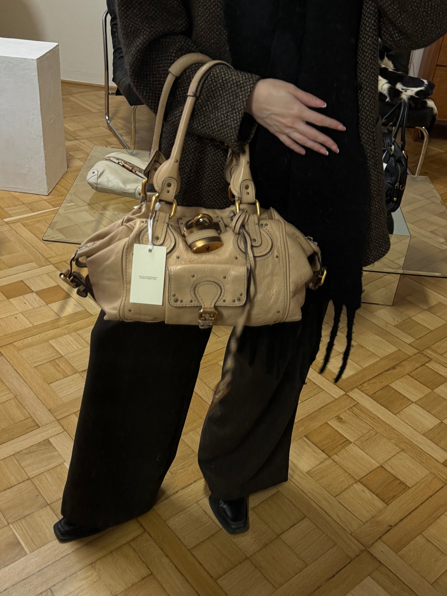CHLOÉ PADDINGTON BY PHOEBE PHILO BEIGE GOLD HW