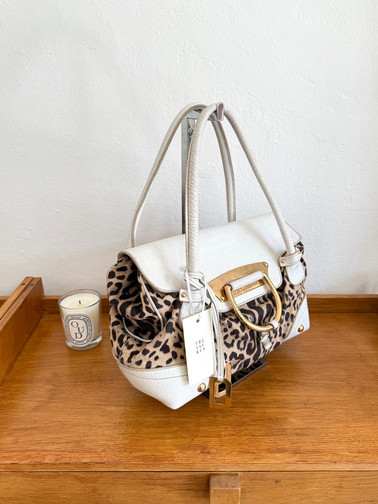 DOLCE & GABBANA LEOPARD SHOULDER BAG