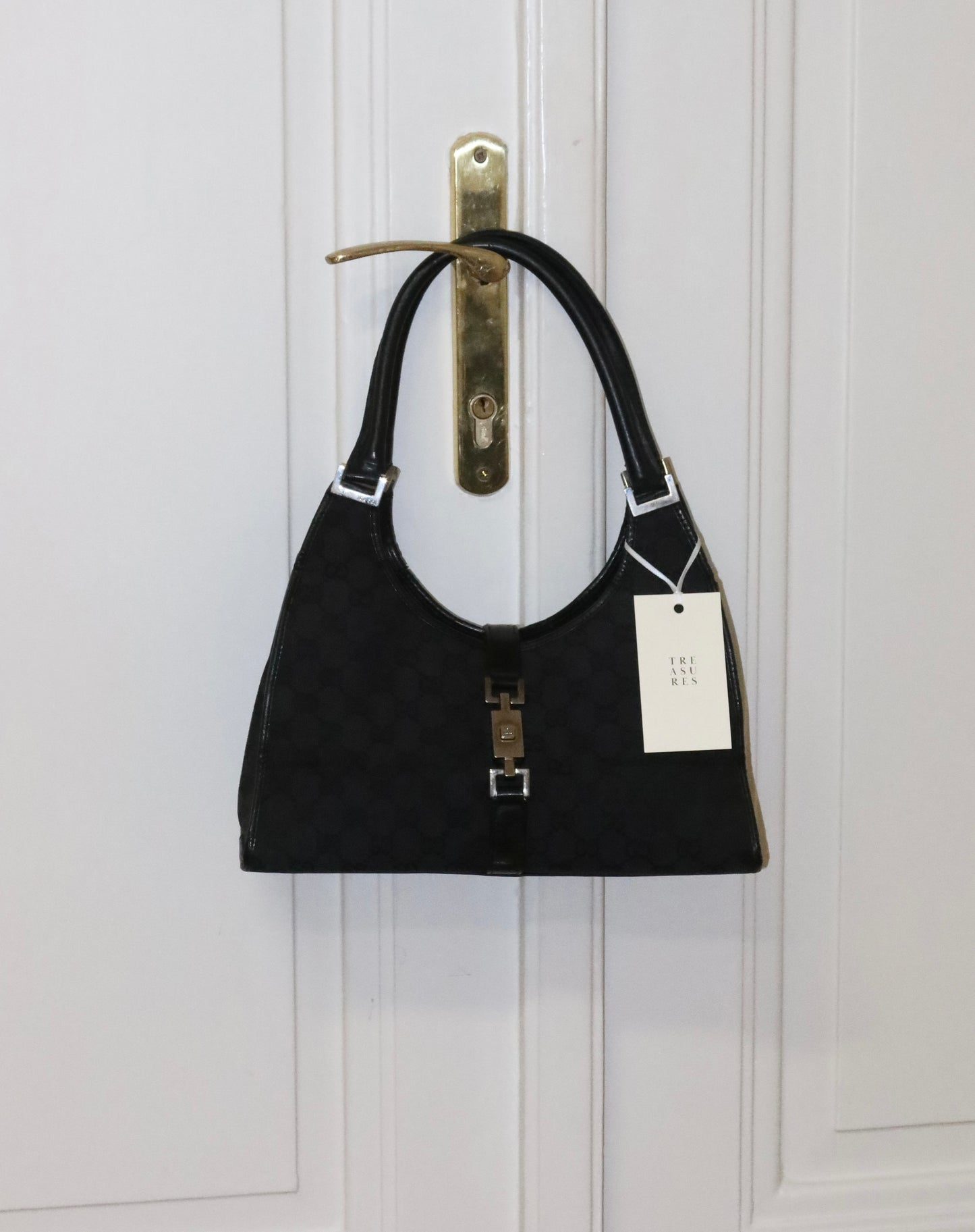 GUCCI JACKIE GG MONOGRAM BLACK BAG