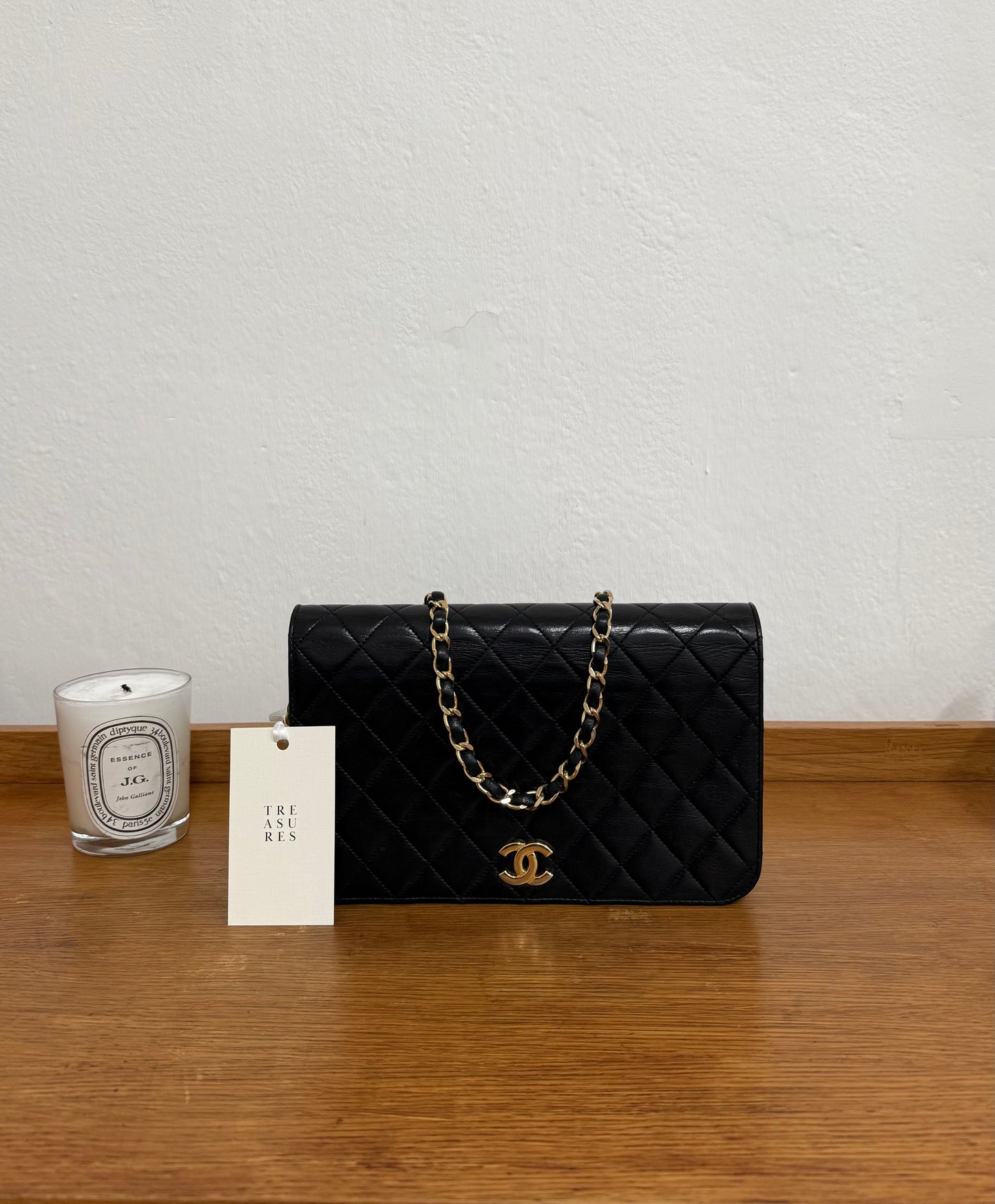CHANEL FULL FLAP LAMBSKIN BLACK