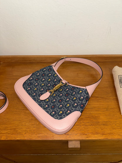 GUCCI JACKIE 1961 FLORAL DENIM