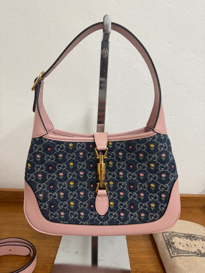 GUCCI JACKIE 1961 FLORAL DENIM