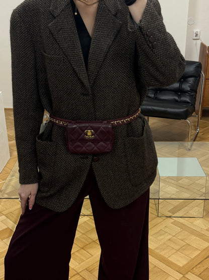 CHANEL BURGUNDY BELT BAG