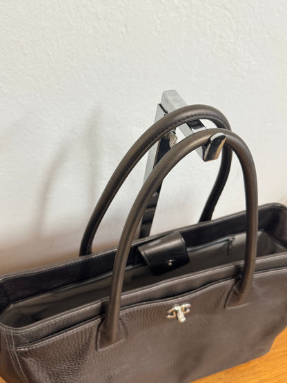 CHANEL EXECUTIVE TOTE IRIDESCENT BROWN SILVER HW