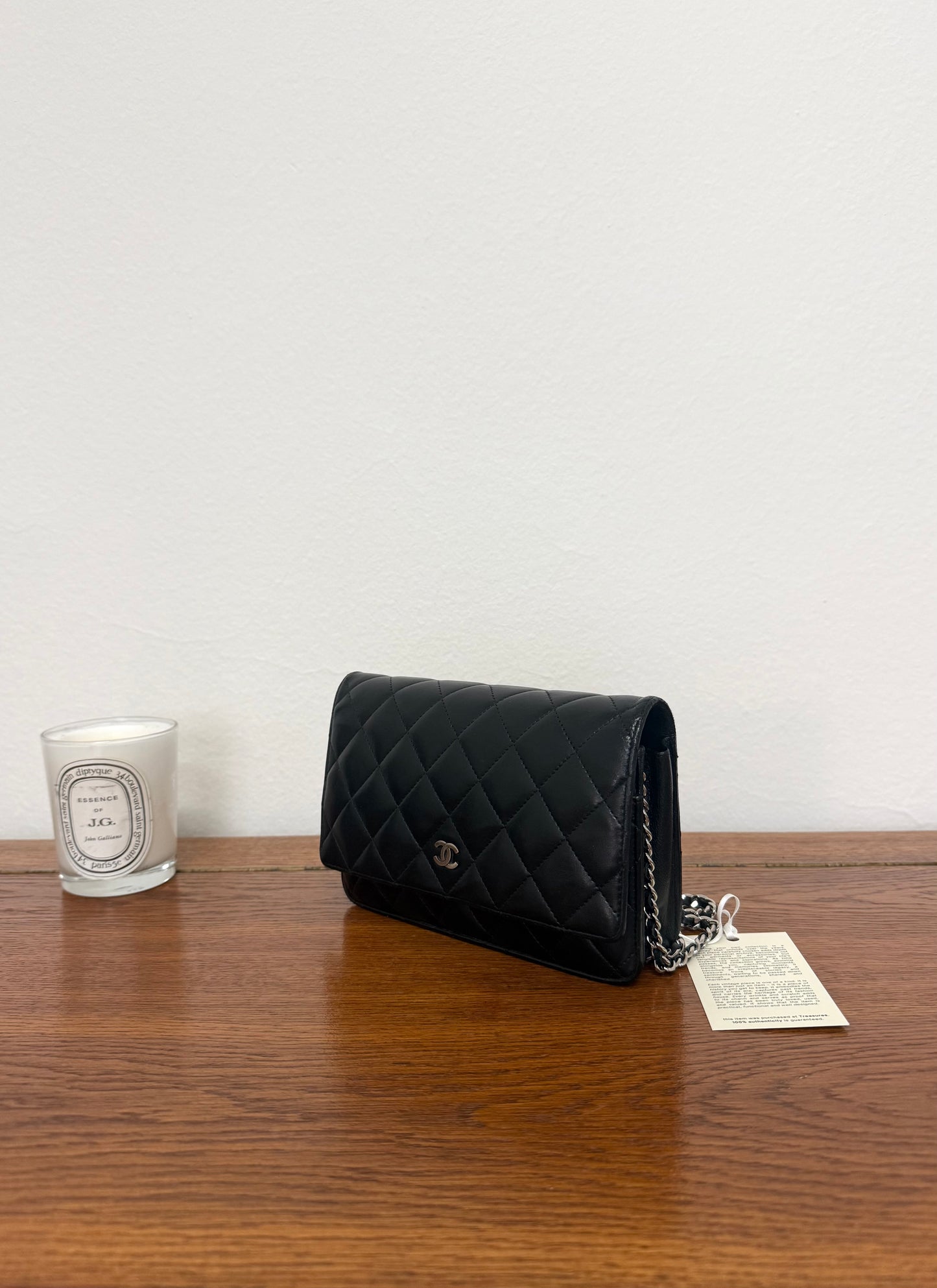 CHANEL WOC BLACK LAMBSKIN