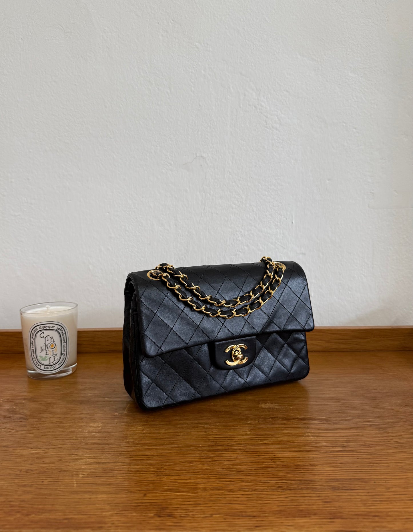 CHANEL CLASSIC DOUBLE FLAP BAG SMALL 24K GOLD
