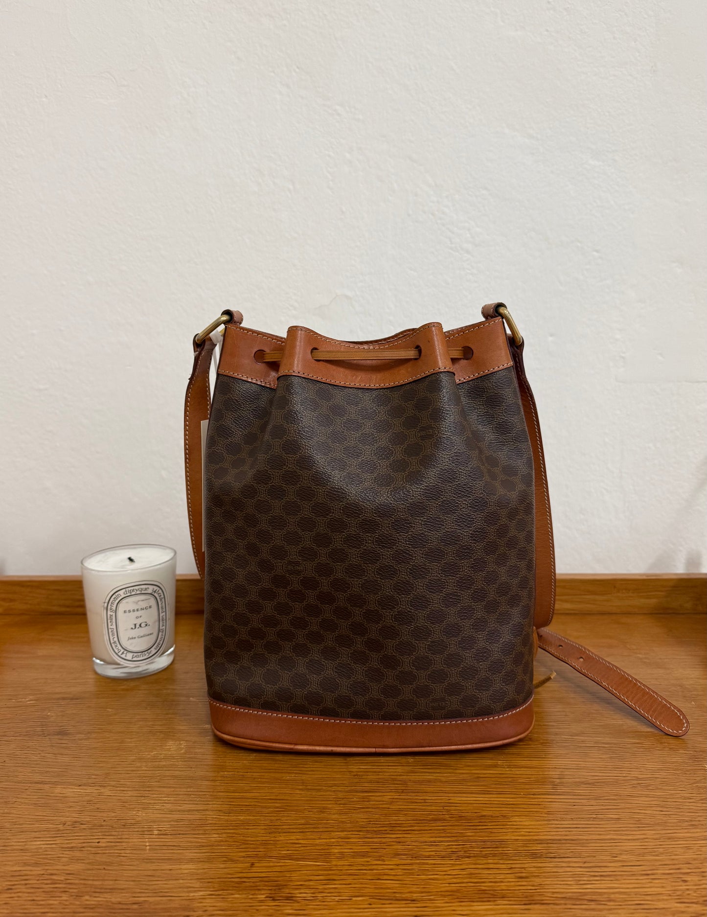 CELINE MACADAM BUCKET BAG
