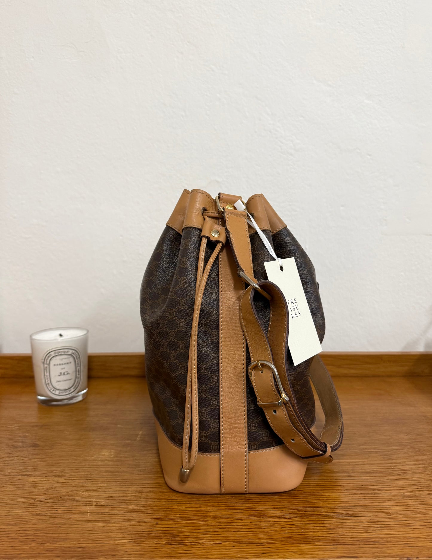 CELINE MACADAM BUCKET BAG & POUCH