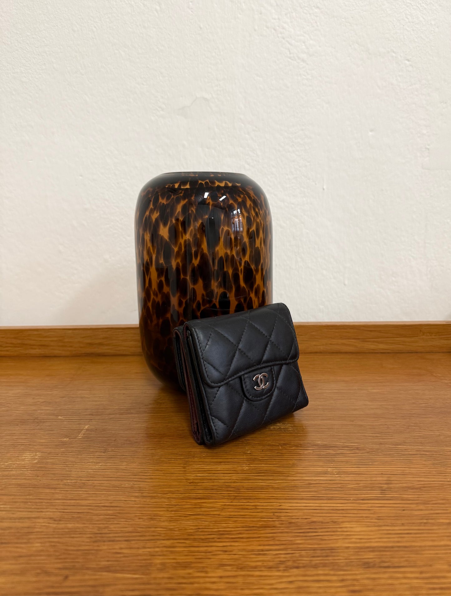 CHANEL MINI WALLET LAMBSKIN BLACK SERIES 11