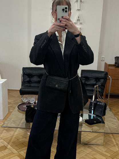 CHANEL CAMELLIA WALLET BLACK SERIES 11