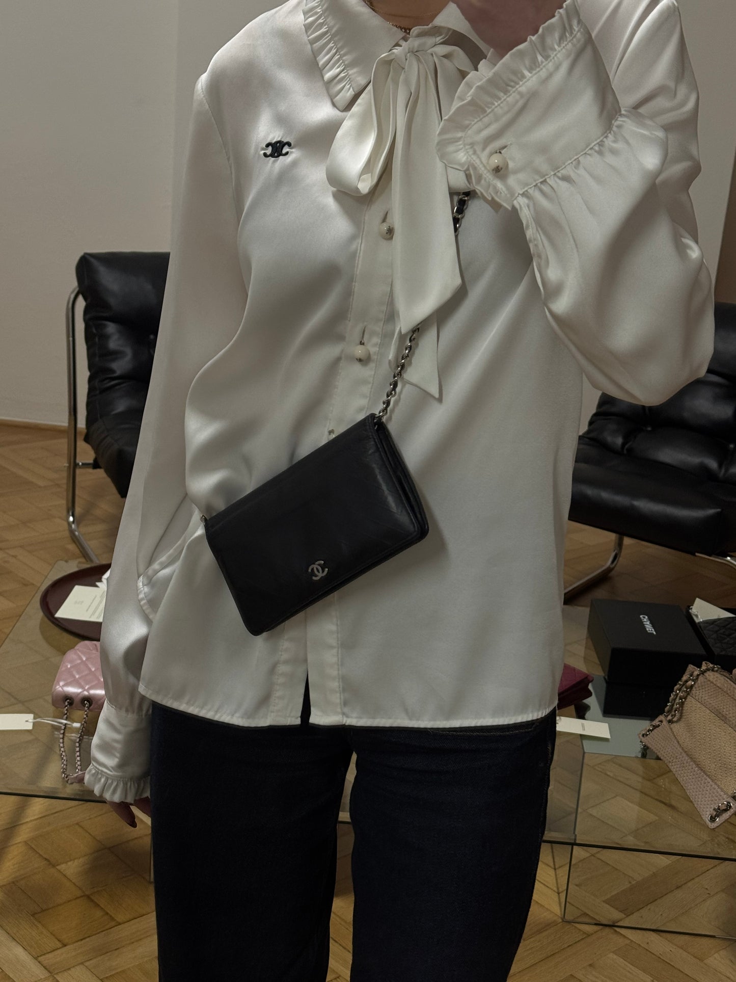 CHANEL LONG WALLET GRAINED SERIES 10