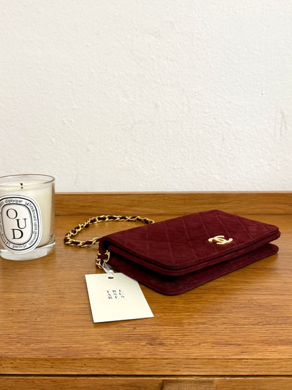CHANEL SUEDE BORDEAUX WOC