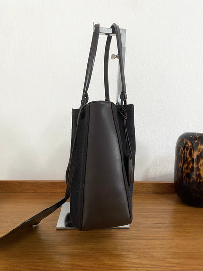 GUCCI GG MONOGRAM SHOULDER BAG & POUCH