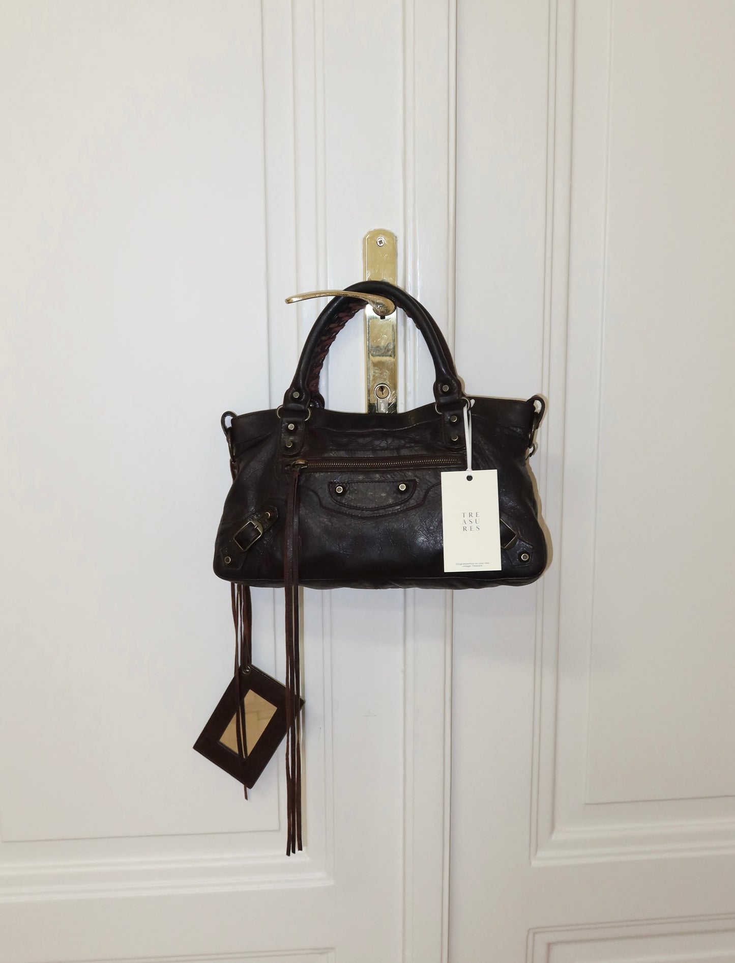 BALENCIAGA FIRST “SMALL CITY” BAG BROWN
