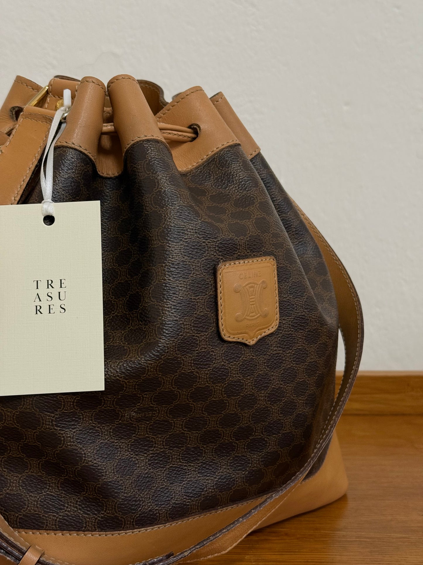 CELINE MACADAM BUCKET BAG & POUCH