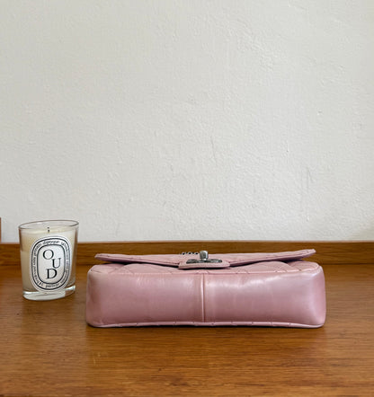 CHANEL SINGLE FLAP BAG PINK MATELASSE