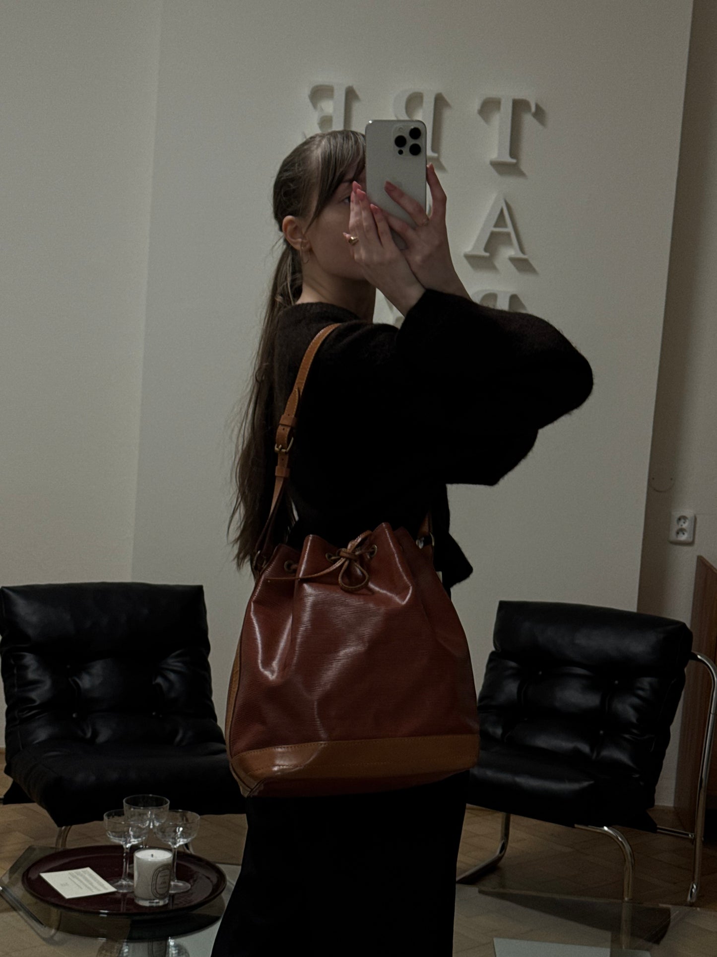 LOUIS VUITTON EPI NOÉ BROWN BUCKET BAG