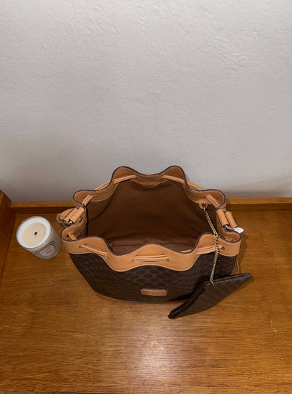 CELINE MACADAM BUCKET BAG & POUCH
