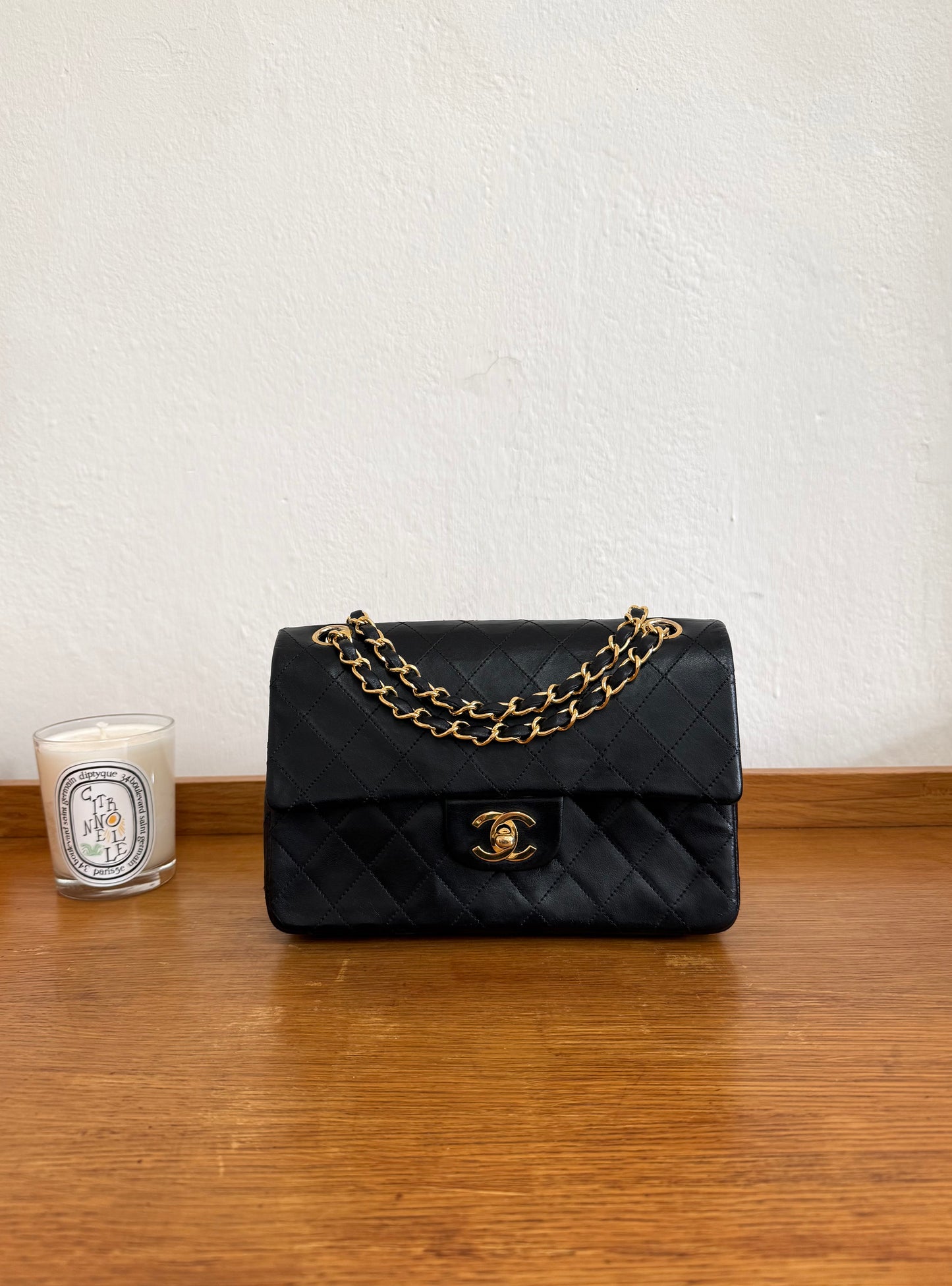 CHANEL CLASSIC DOUBLE FLAP BAG SMALL 24K GOLD