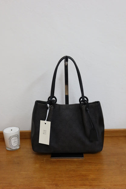 GUCCI GG SHOULDER BAG BLACK & POUCH TOM FORD ERA