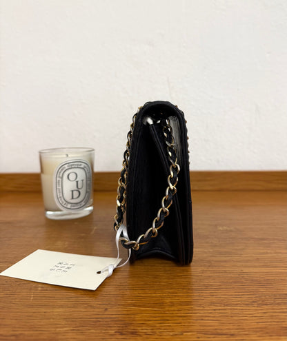 CHANEL FULL FLAP LAMBSKIN BLACK