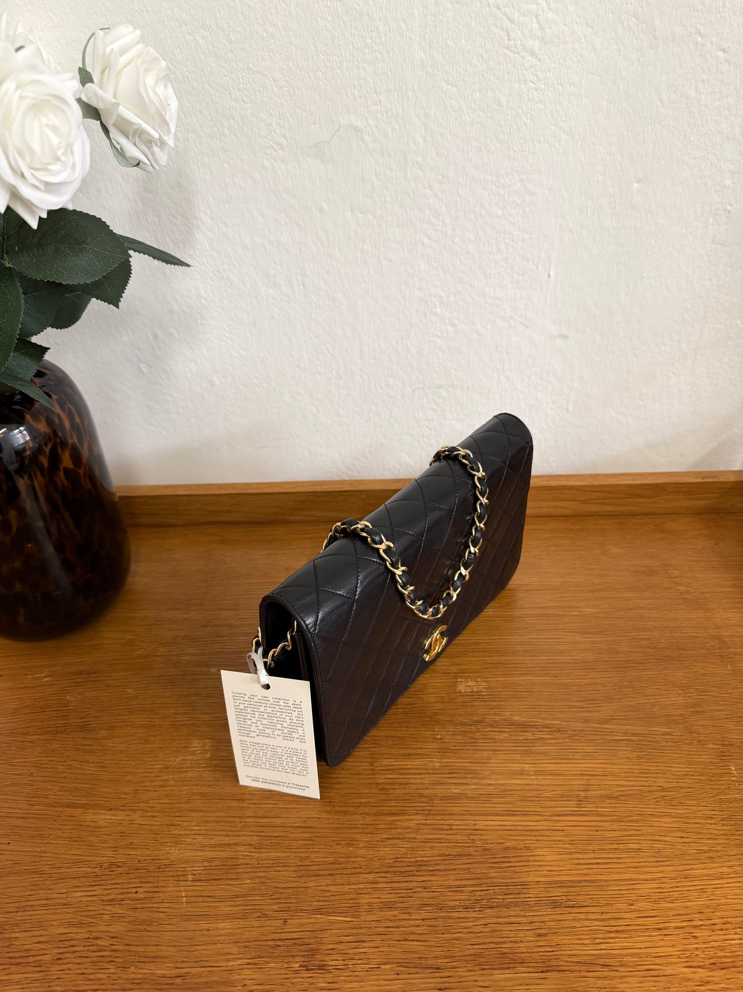CHANEL FULL FLAP LAMBSKIN BLACK