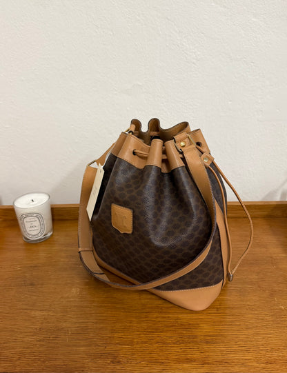CELINE MACADAM BUCKET BAG & POUCH