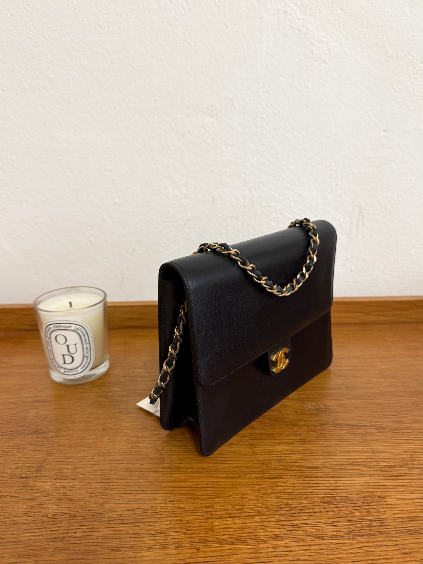 CHANEL BOX CALF FLAP BAG