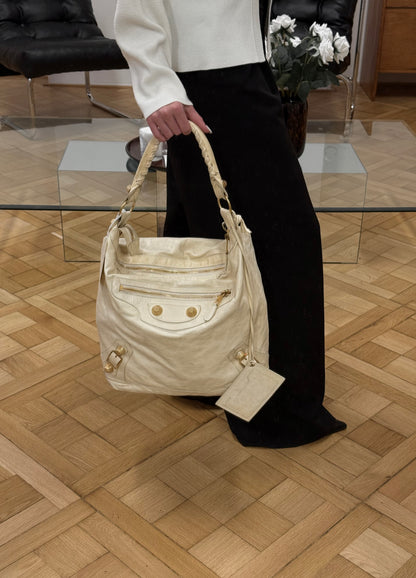 BALENCIAGA DAY “HOBO CITY” BAG BUTTER YELLOW